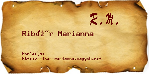 Ribár Marianna névjegykártya
